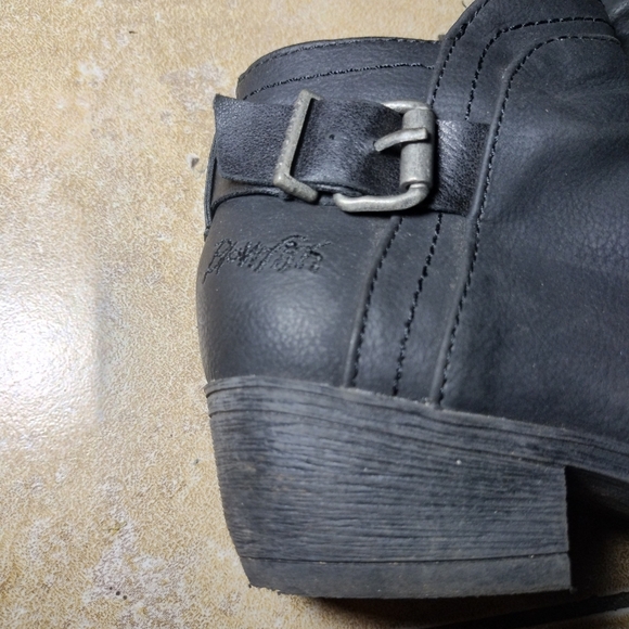 Blowfish Girls Genuine Leather Black Zip Up Booties Size 1 - Picture 4 of 8